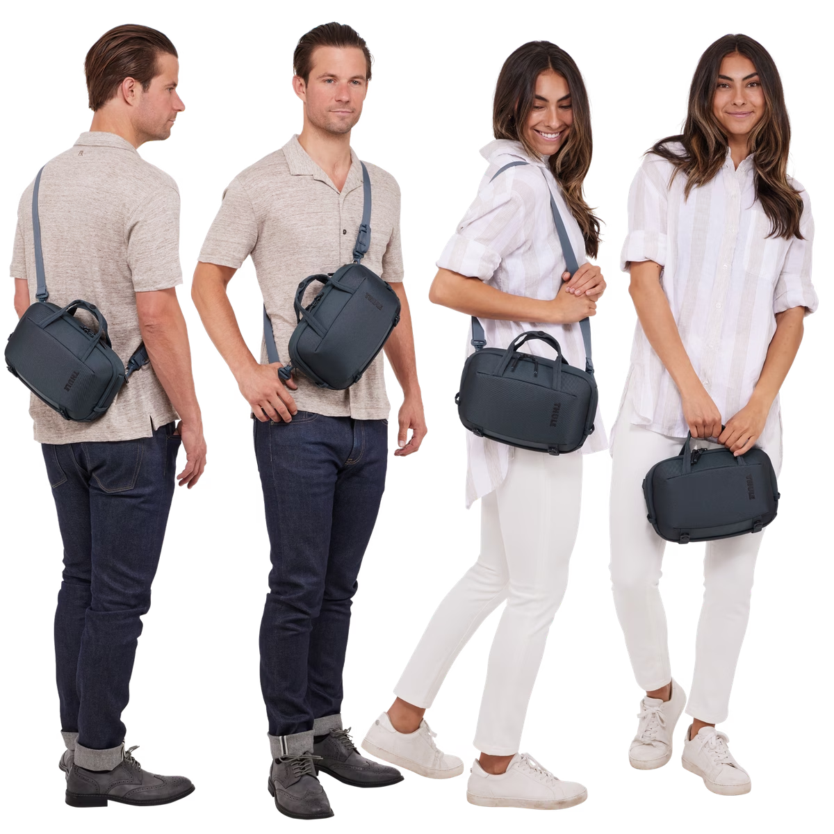 THULE Subterra 5–7L Expandable Crossbody Bag Secure Travel Shoulder Pack in Dark Slate