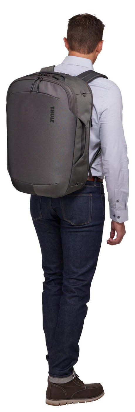 THULE Subterra 40L Airline Approved Carry-On Backpack Duffel w/ Laptop Sleeve in Vetiver Gray