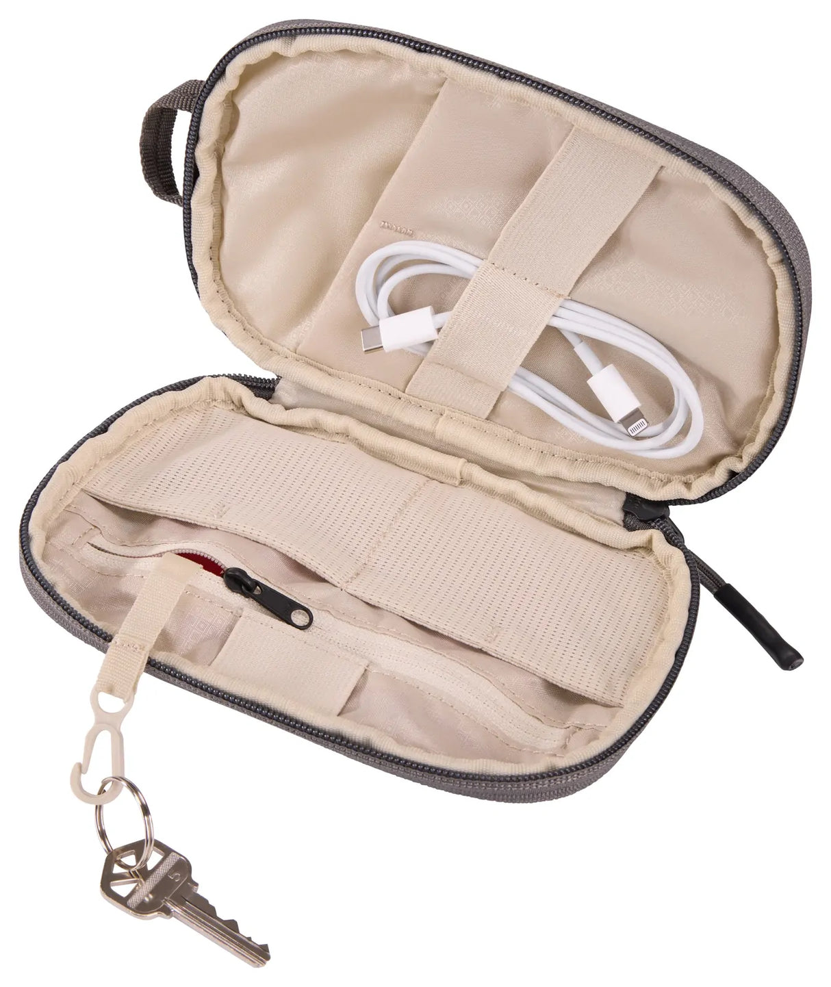 THULE Subterra Powershuttle 21.5cm Small Tech Travel Case Organizer in Vetiver Gray