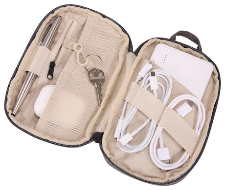 THULE Subterra Powershuttle 21.5cm Small Tech Travel Case Organizer in Vetiver Gray