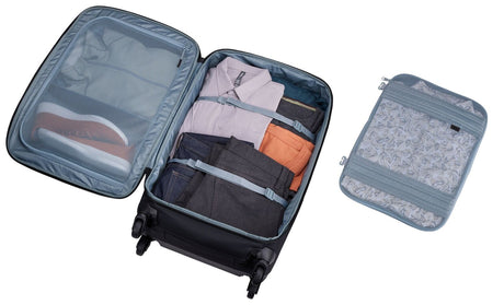 THULE Subterra 65L Checked Spinner Suitcase 68cm 4-Wheel Luggage Bag in Black