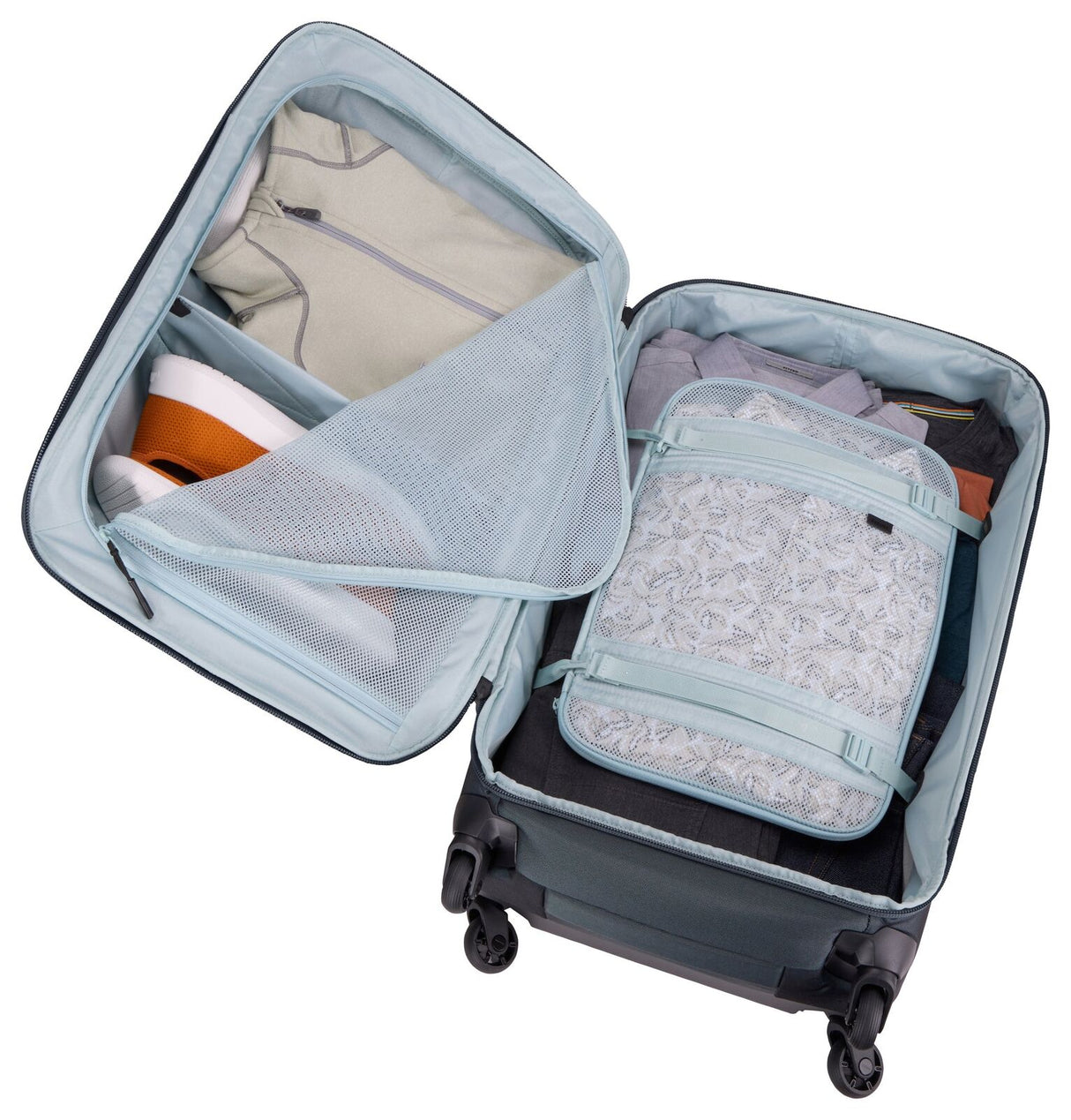 THULE Subterra 65L Checked Spinner Suitcase 68cm 4-Wheel Luggage Bag in Dark Slate