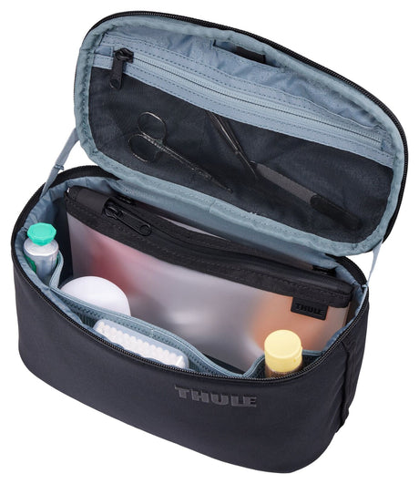THULE Subterra Wipeable Toiletry Bag Travel Wash Kit w/ Removable TSA Pouch in Black