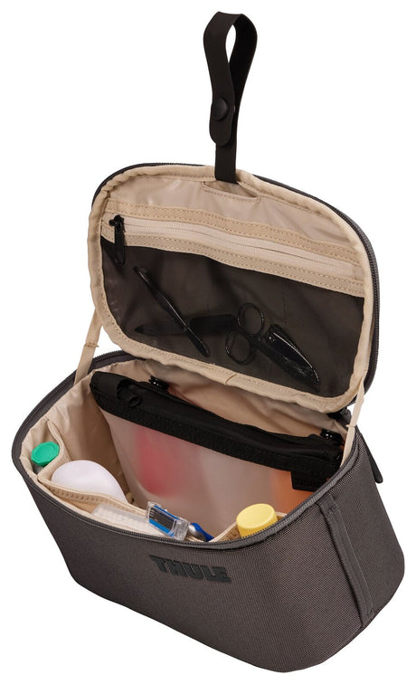 THULE Subterra Wipeable Toiletry Bag Travel Wash Kit w/ Removable TSA Pouch in Vetiver Gray