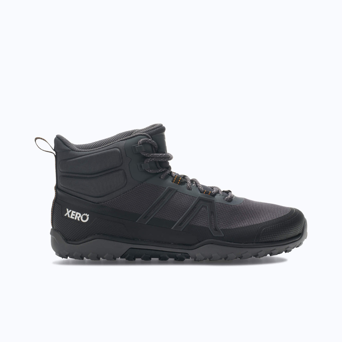 Xero Mens Scrambler Trail Mid Barefoot Hiking Boots - Asphalt/Black (Zero Drop)