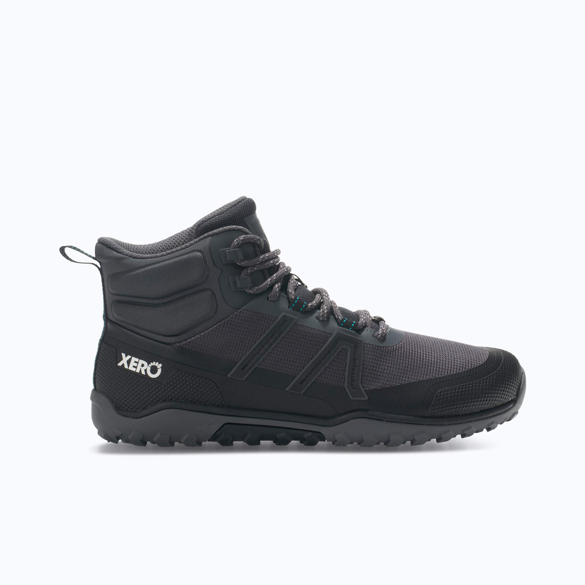 Xero Womens Scrambler Trail Mid Barefoot Hiking Boots - Asphalt/Black (Zero Drop)
