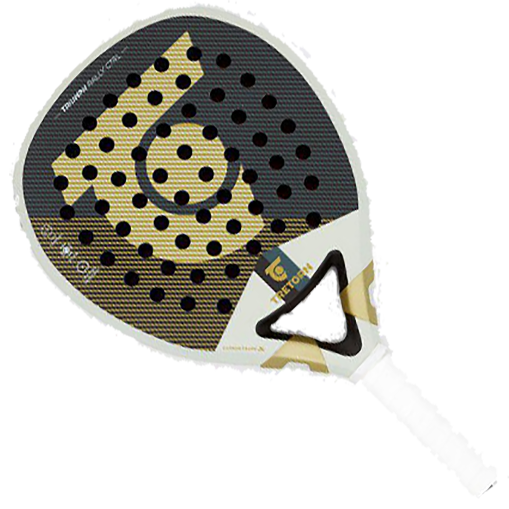 Tretorn Triumph Rally Control Padel Racquet Paddle Racket in Gold/White