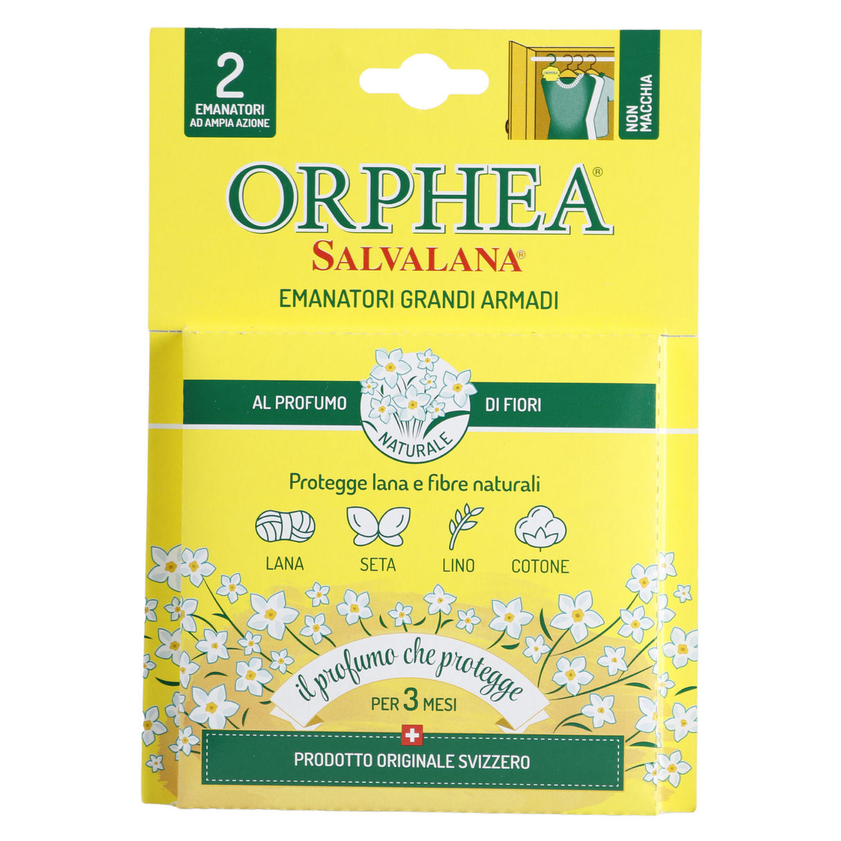 Orphea 2pcs Clothes Protector Scented Natural Diffuser Hanger - Flower (Closet/Wardrobe)