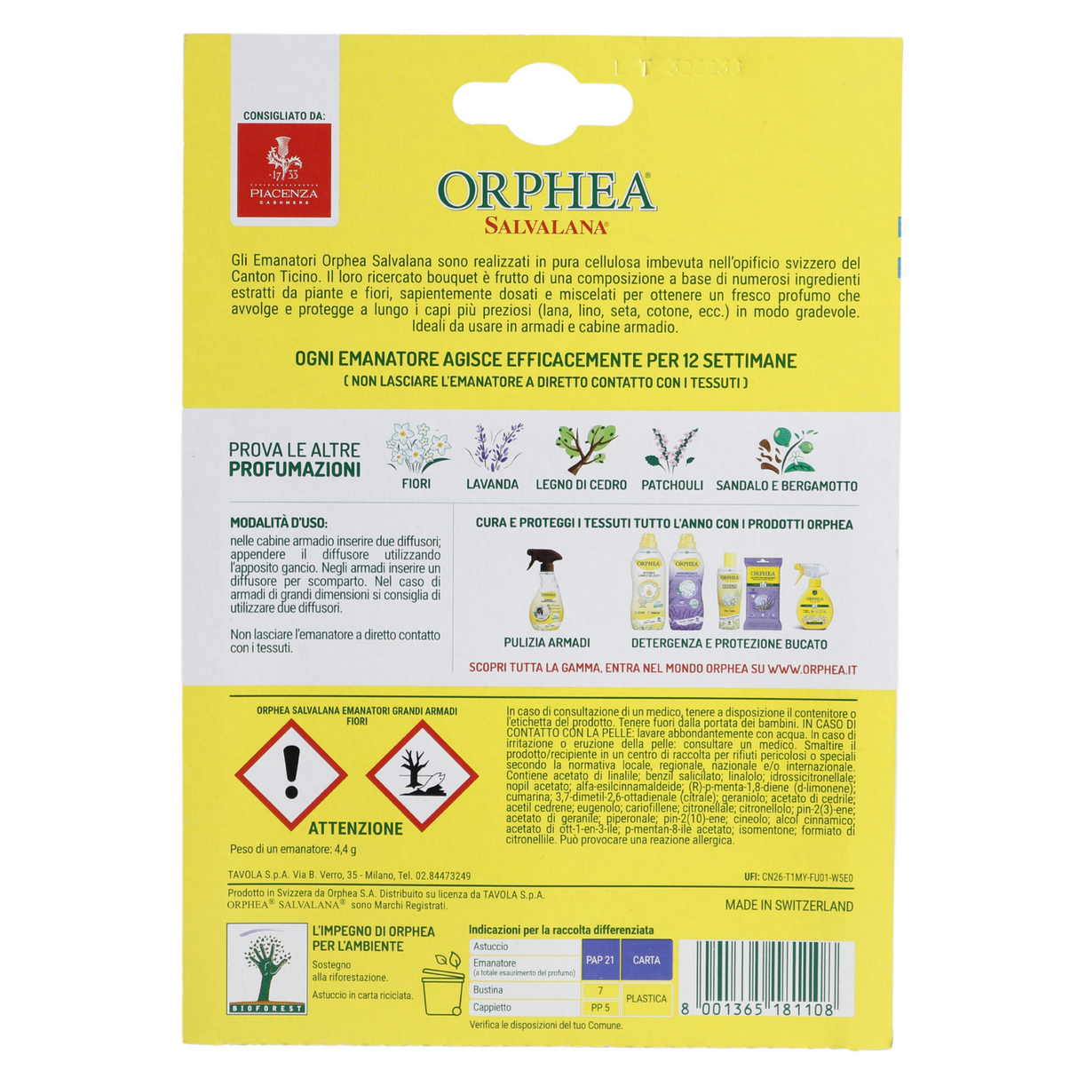 Orphea 2pcs Clothes Protector Flower Scented Natural Diffuser for Closet Wardrobe Hangers