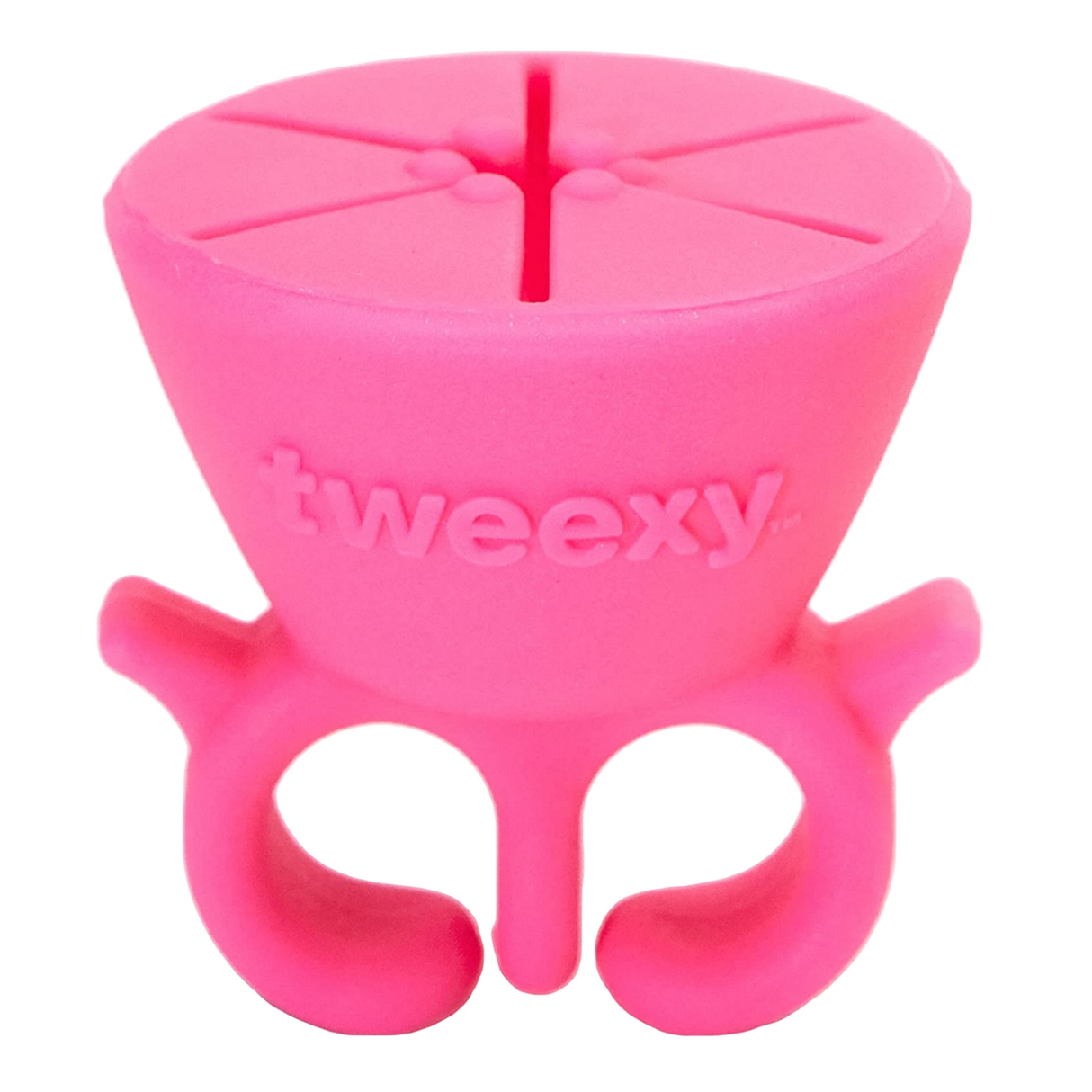 Tweexy Nail Polish Bottle Holder Washable Wearable Ring Silicone - Bonbon Pink