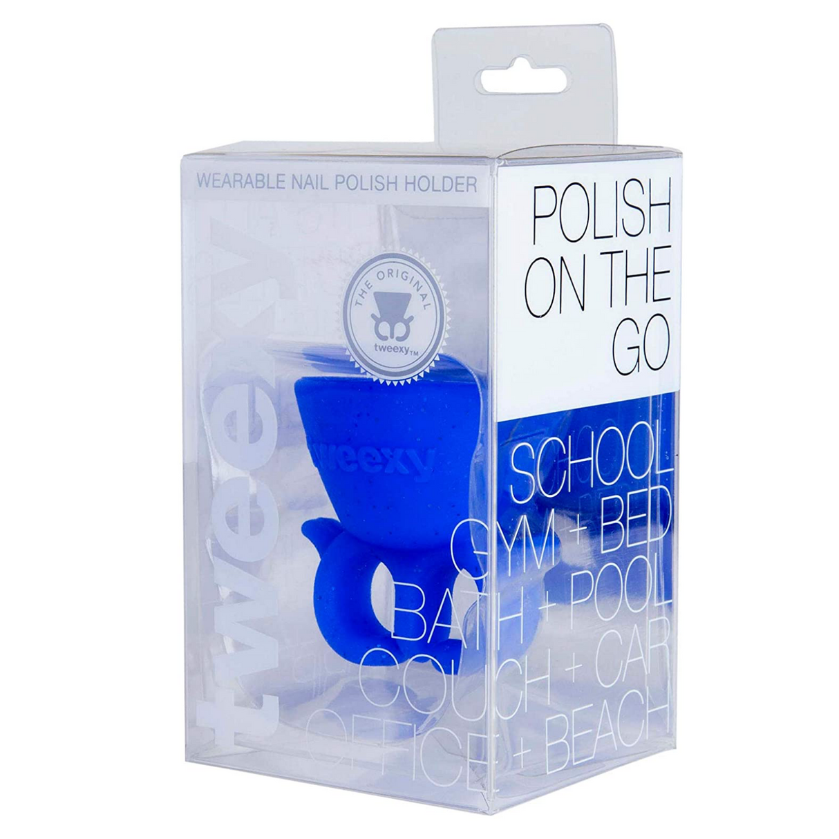 Tweexy Nail Polish Bottle Holder Washable Wearable Ring Silicone - Sapphire Night