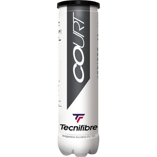Tecnifibre Court Tournament Tennis Balls Bulk Box - 72 Balls (18 Cans of 4) - ITF & USTA Approved