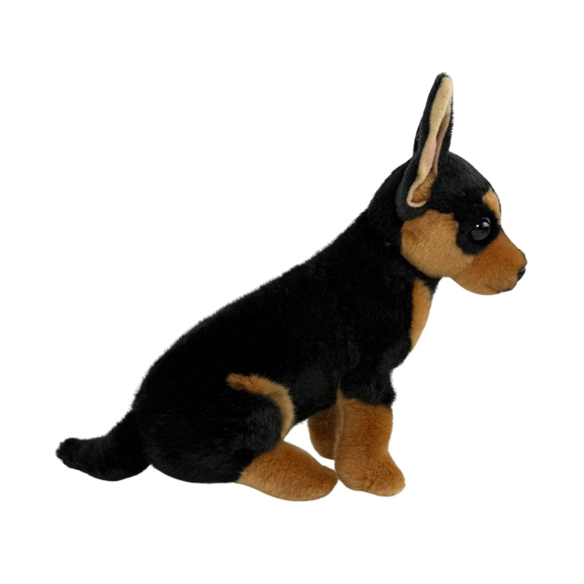 Bocchetta Taco 25cm Sitting Chihuahua Plush Toy - Black/Tan (Realistic Stuffed Animal Dog Gift)