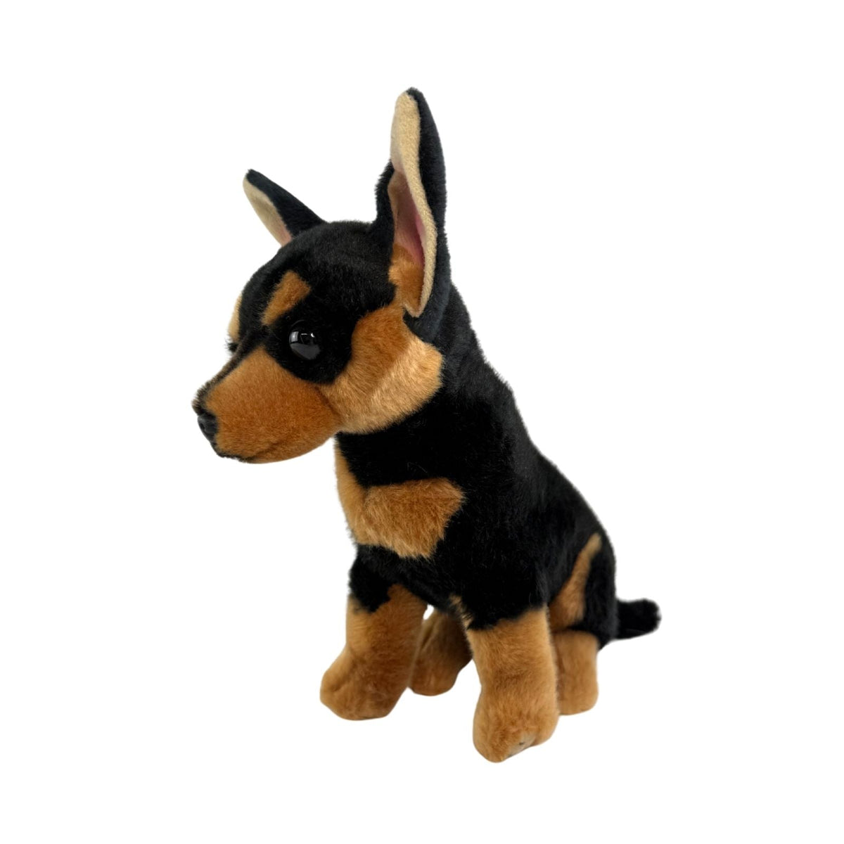 Bocchetta Taco 25cm Sitting Chihuahua Plush Toy - Black/Tan (Realistic Stuffed Animal Dog Gift)