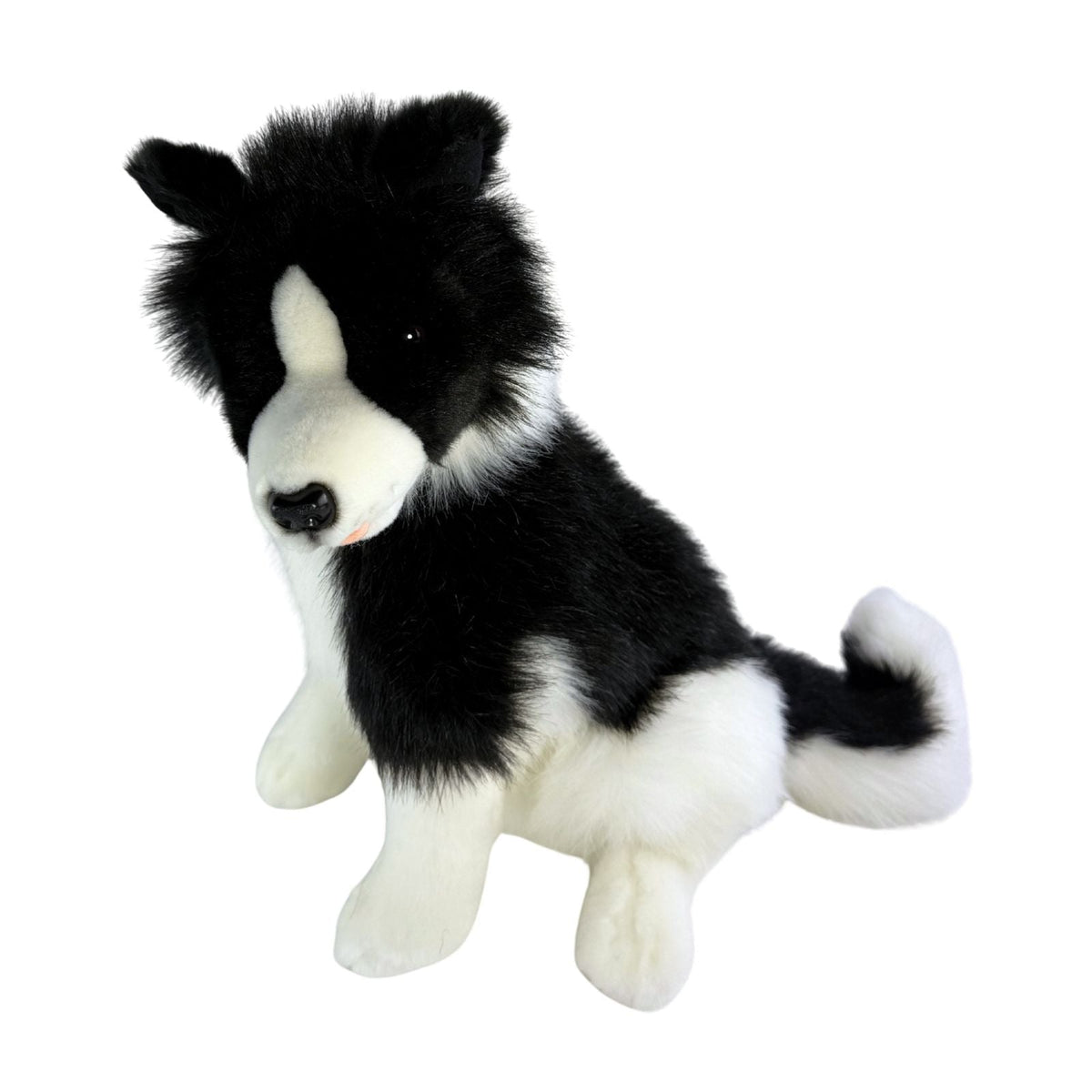 Bocchetta Tommy 35cm Sitting Border Collie Plush Toy (Realistic Stuffed Animal Dog Gift)
