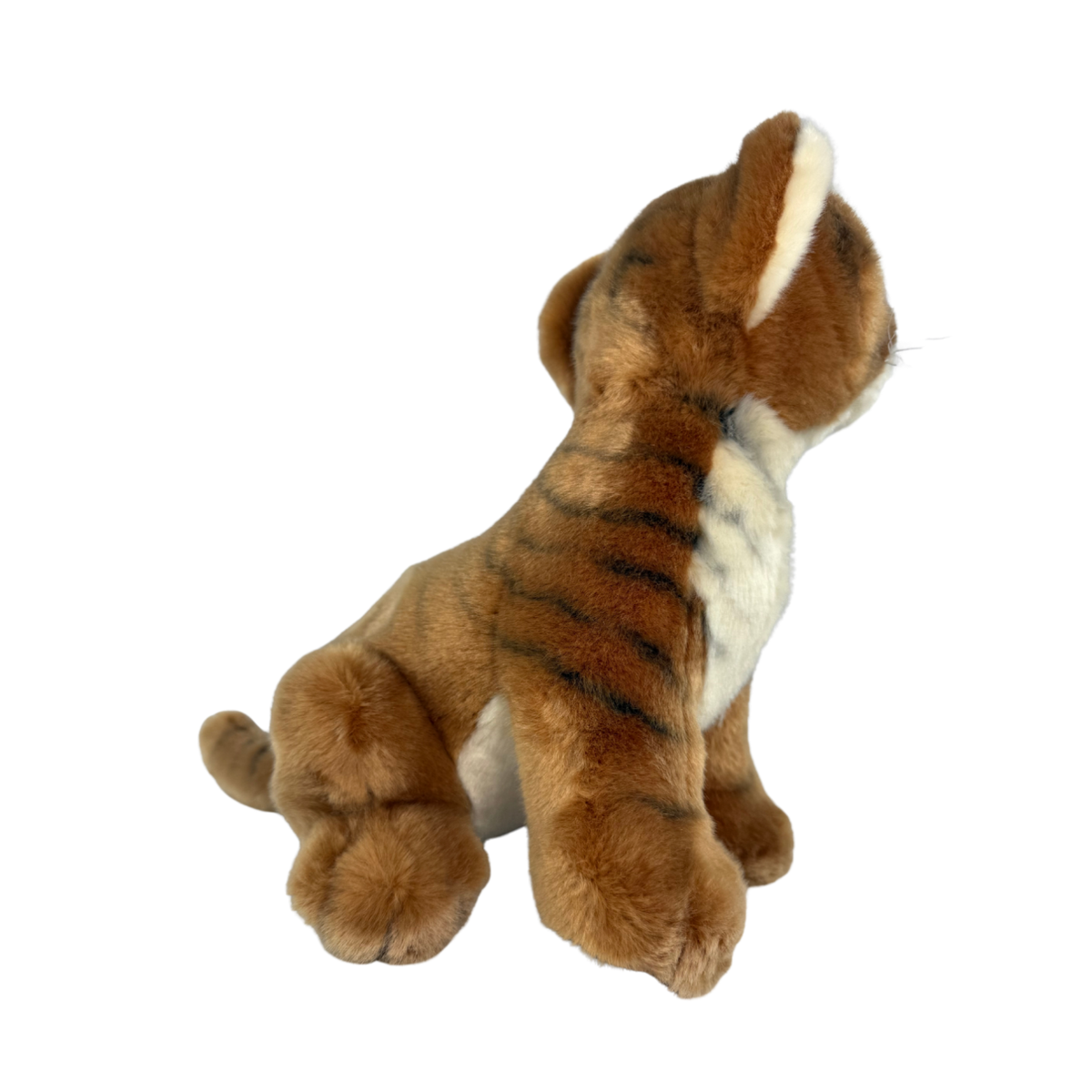 Bocchetta Tony 26cm Sitting Tiger Plush Toy - Brown (Realistic Stuffed Animal Wildlife Gift)