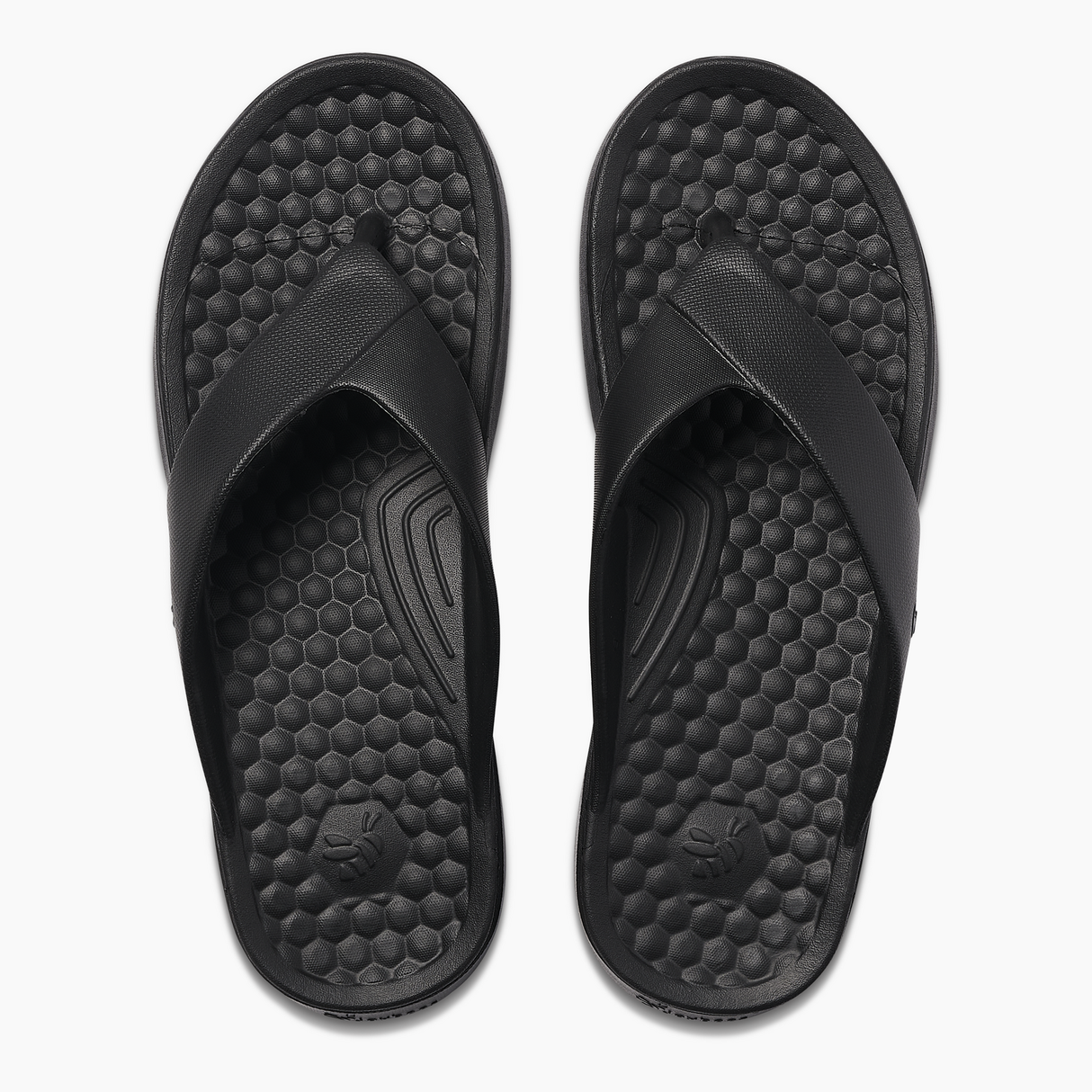 Joybees Adults Casual Flip Flops Summer Thongs in Solid in Black