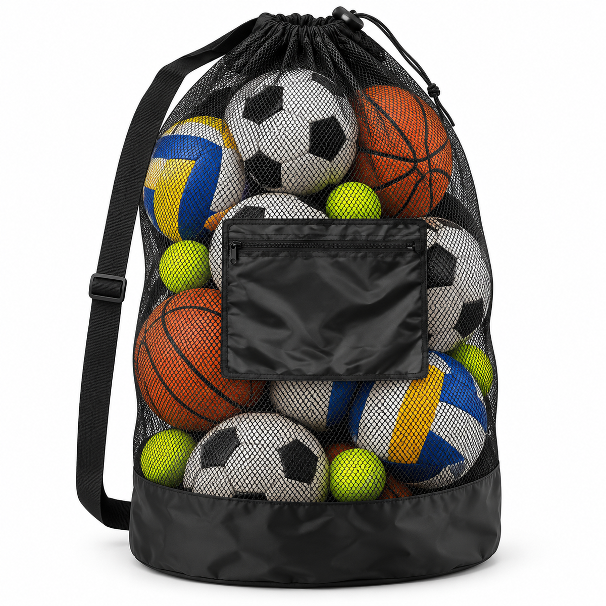 Large Capacity Football Basketball Drawstring Ball Bag Tennis Volleyball Soccer Storage