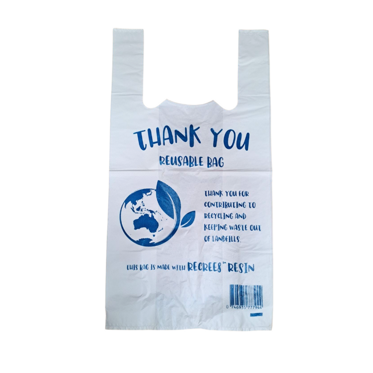 700pcs 49×26cm Medium Reusable Plastic Singlet Shopping Bags