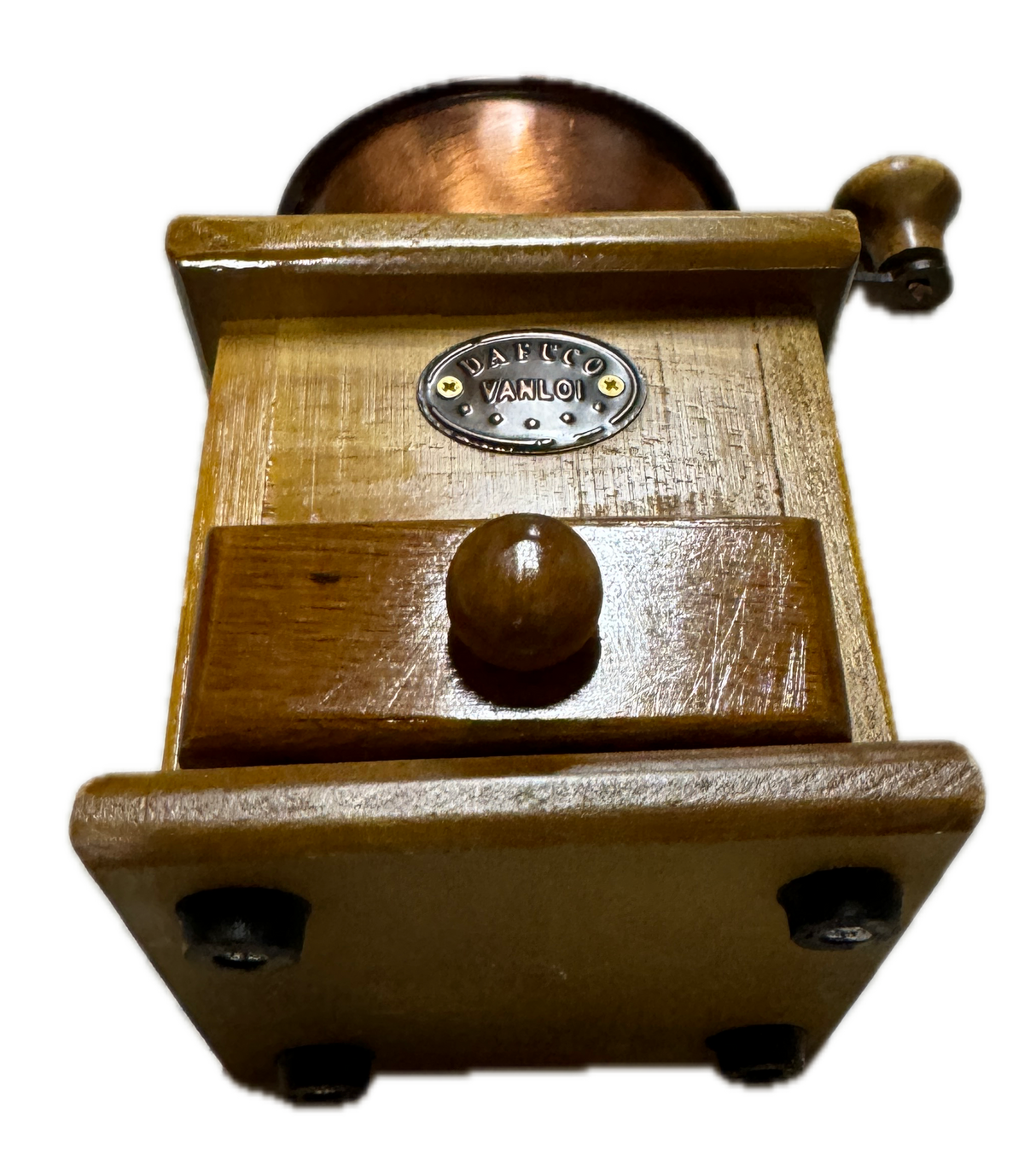 Authentic Wooden Coffee Pepper Grinder Vintage Style Bean Mill