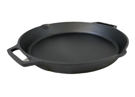 Cast Iron Paella Pan Skillet Fry Oven Safe Cooktop BBQ Grill