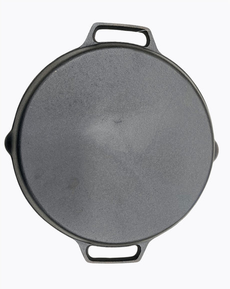 Cast Iron Paella Pan Skillet Fry Oven Safe Cooktop BBQ Grill