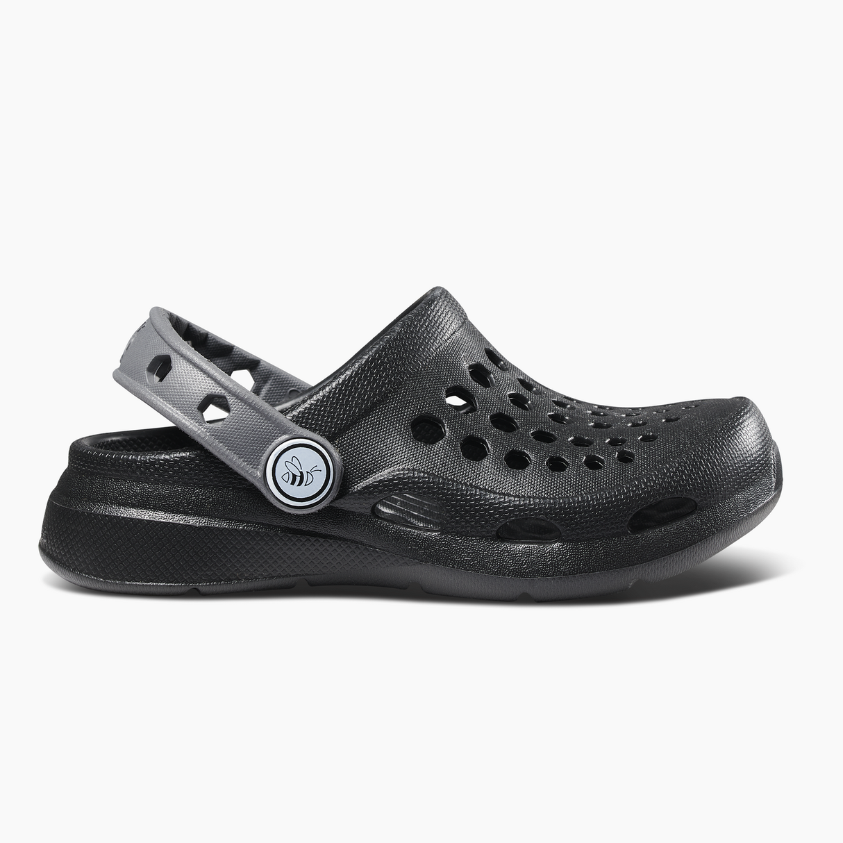 Joybees Kids Active Clogs Thongs Sandals Shoes in Black/Charcoal
