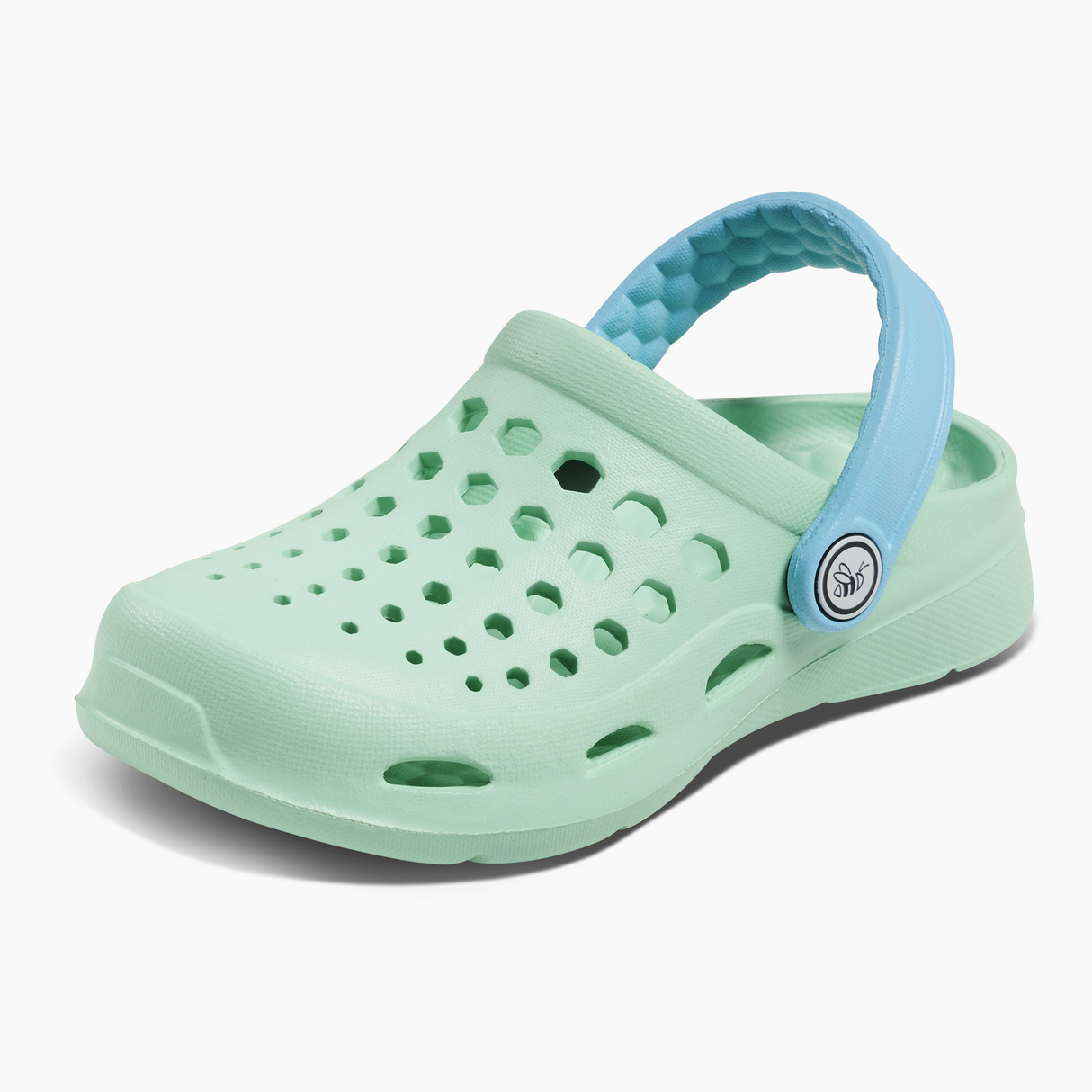 Joybees Kids Active Clogs Sandals Thongs Shoes in Solid Hyper-Mint/Capri