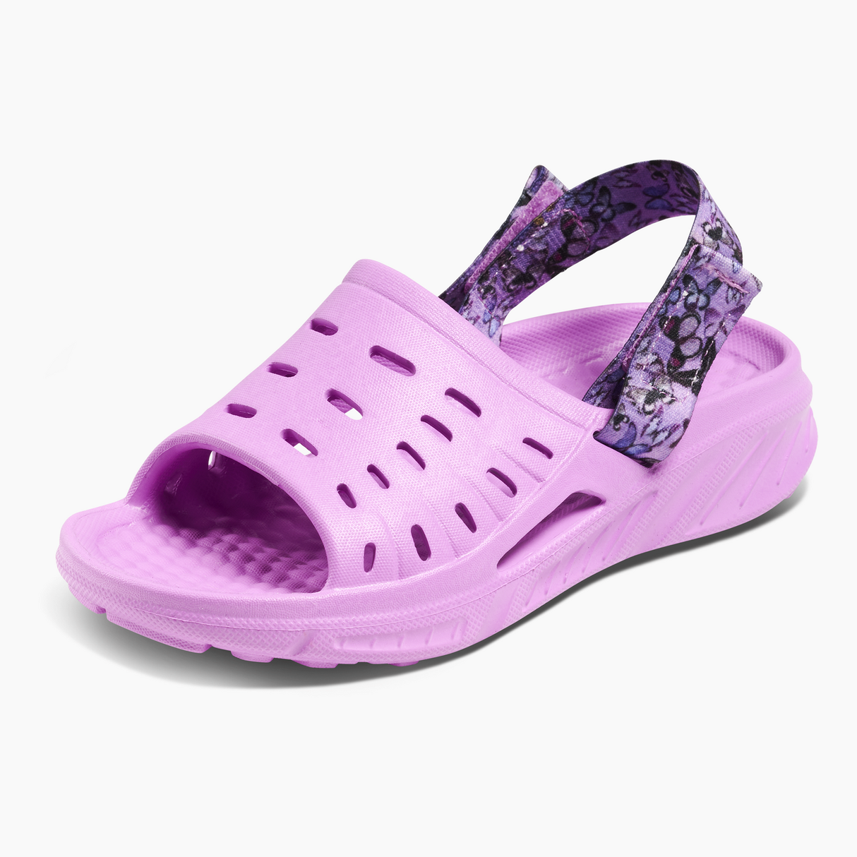 Joybees Kids Trekking Slides Clogs Sandals in Solid Lavender Rose