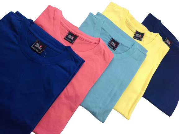 Mens Plain T Shirt 100% COTTON Loose Baggy Fit Blank Tee Top Basic T-Shirt - Baby Blue