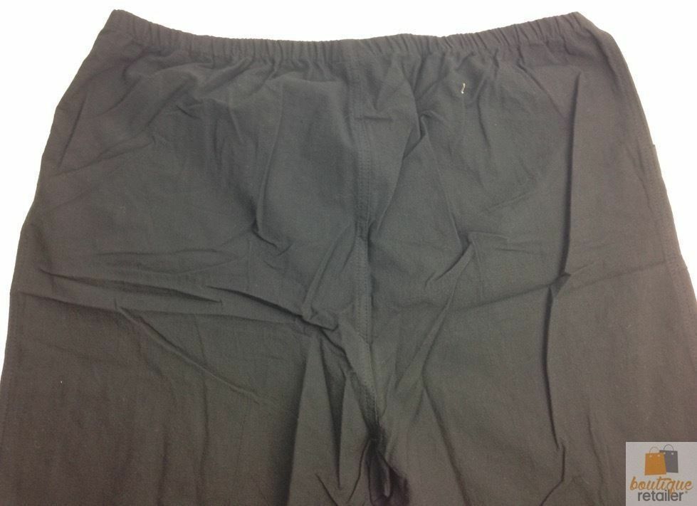 Womens PLUS SIZE 3/4 Shorts Capri 100% COTTON Elastic Trousers - Mocha