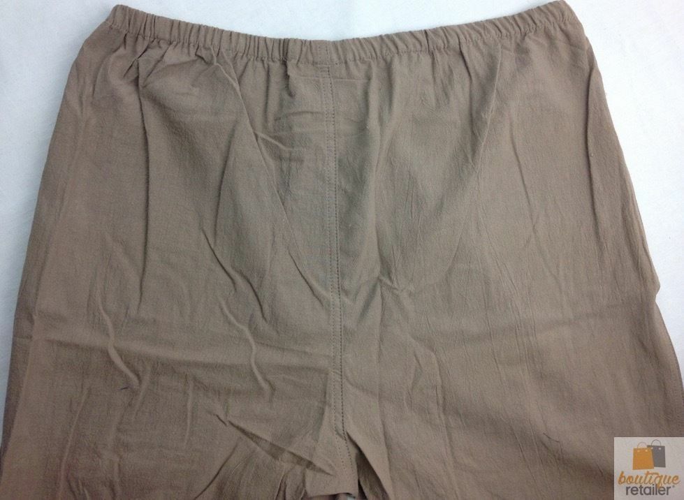 Womens PLUS SIZE 3/4 Shorts Capri 100% COTTON Elastic Trousers