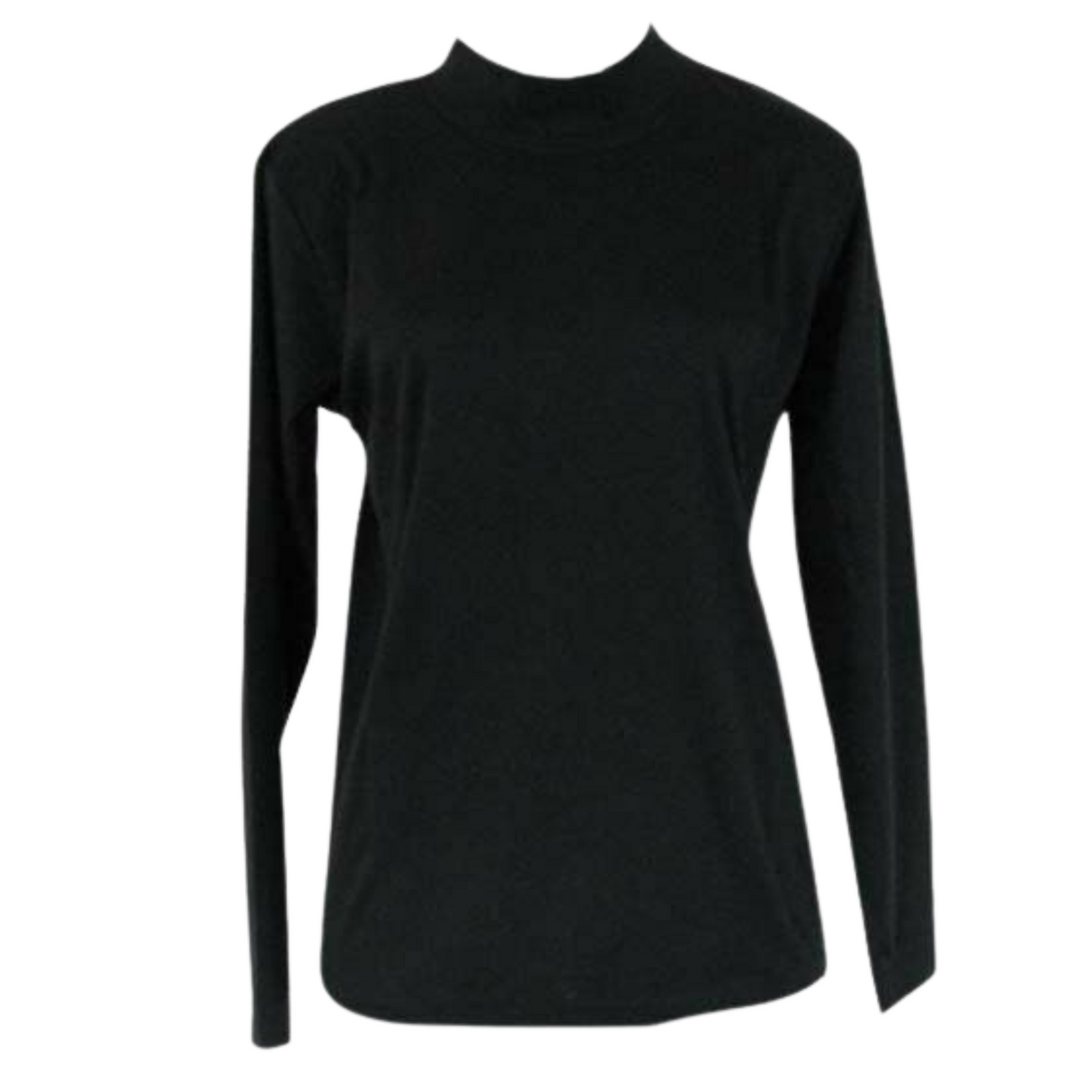 Ladies SKIVVY Turtle Neck Womens Long Sleeve Plain Top Skivvies Warm - Charcoal Marle