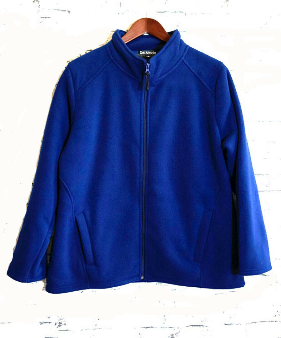 Womens Plus Size Sherpa Fur Lined Zip Jacket Polar Fleece Warm Winter Thermal