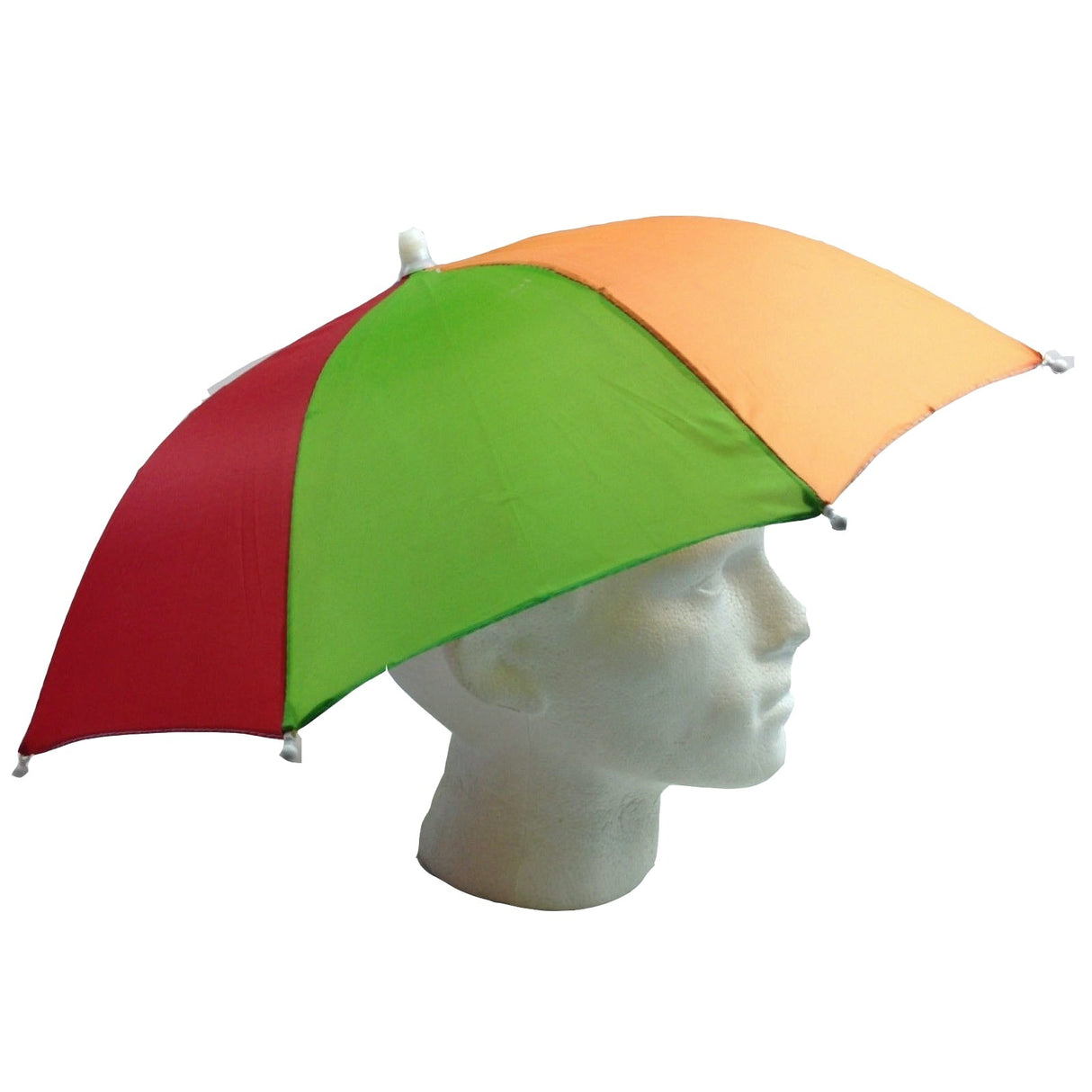 2pcs Rainbow Umbrella Hat + 70s Fake Moustache Set - Novelty Costume Props (Fancy Dress)