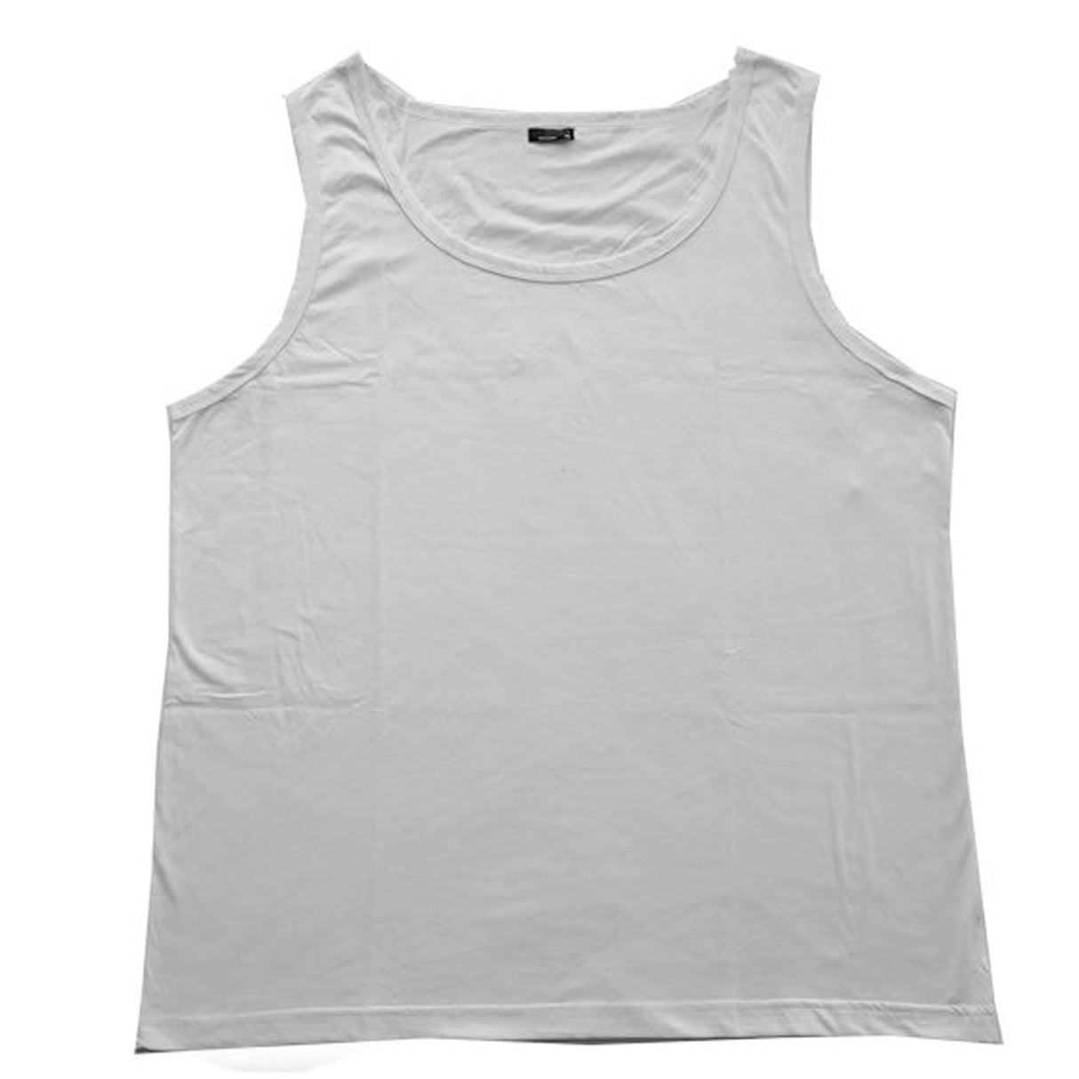 PLUS SIZE SINGLET Big Mens Sleeveless 100% COTTON Tank Top 3XL-6XL Summer - Black