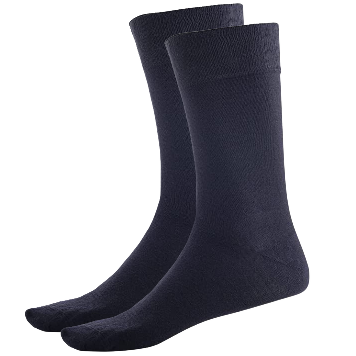 1 Pair Crew Bamboo Socks - Navy Blue (Unisex Eco Natural Business Work Socks)