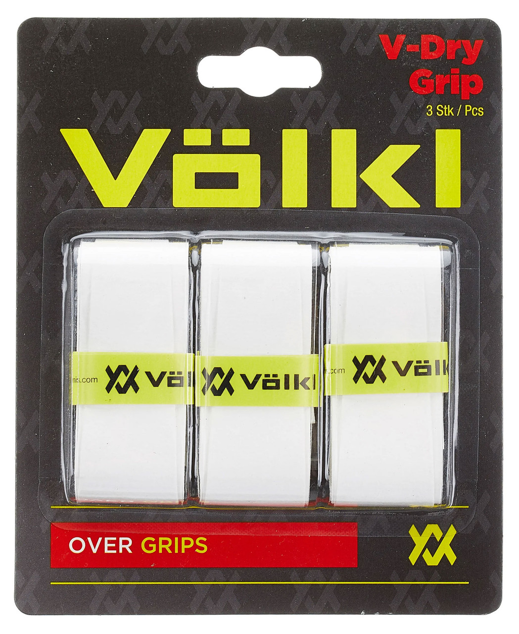 3x Volkl V-Dry Tennis Racquet Overgrip Pack - White