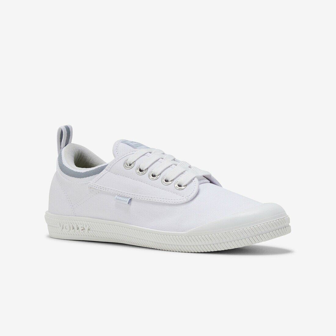 Volley International Mens Sneakers - White/Light Grey (Low Canvas Casual Shoes)