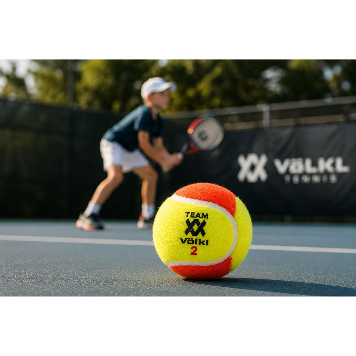 12x Volkl Team 2 Orange Tennis Balls - Low Compression Training for Beginners