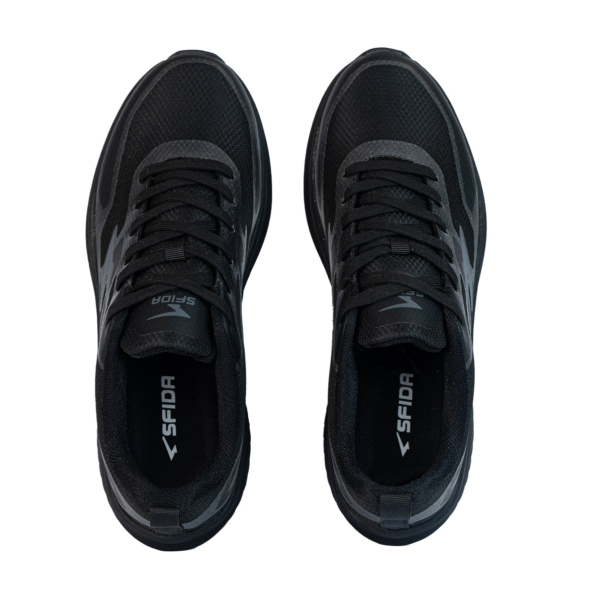 Sfida Vario Senior Lace Up Runners - Black (Sneakers/School Shoes)