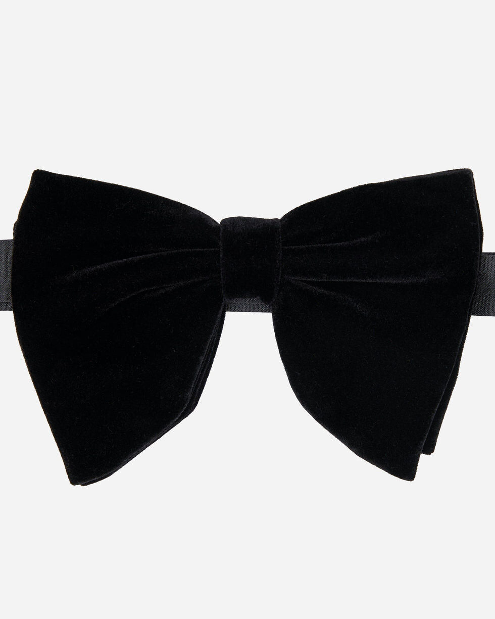Formalaties Luxury Jumbo Butterfly Velvet Bow Tie - Black (Oversized)