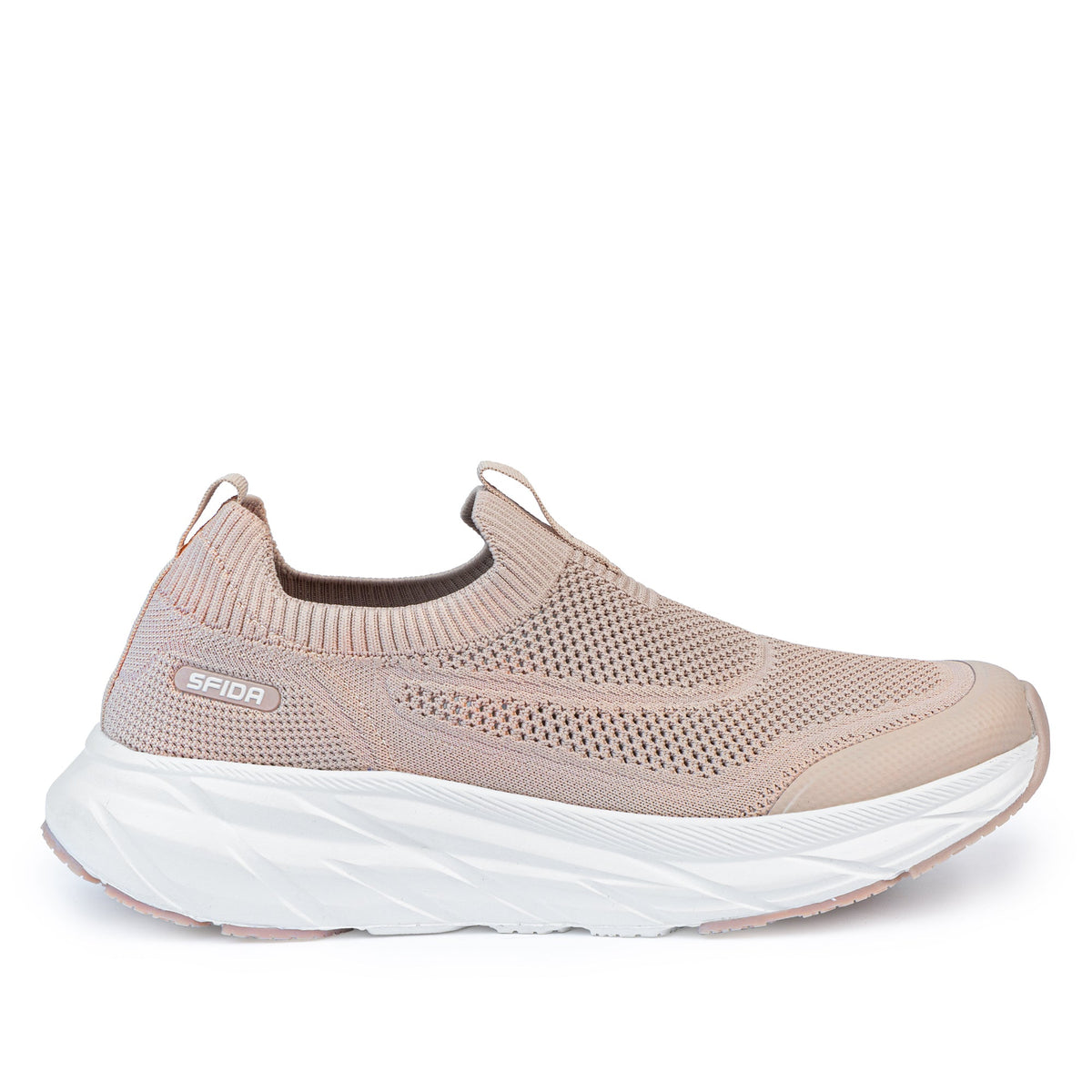 Sfida Vitali Womens Comfort Walkers - Pale Rose (Knit Walking Shoes) - PALE ROSE