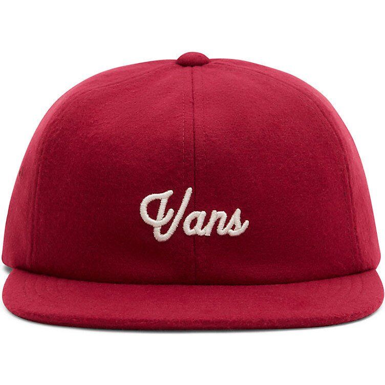 Vans Script Jockey Baseball Hat in Chilli Pepper