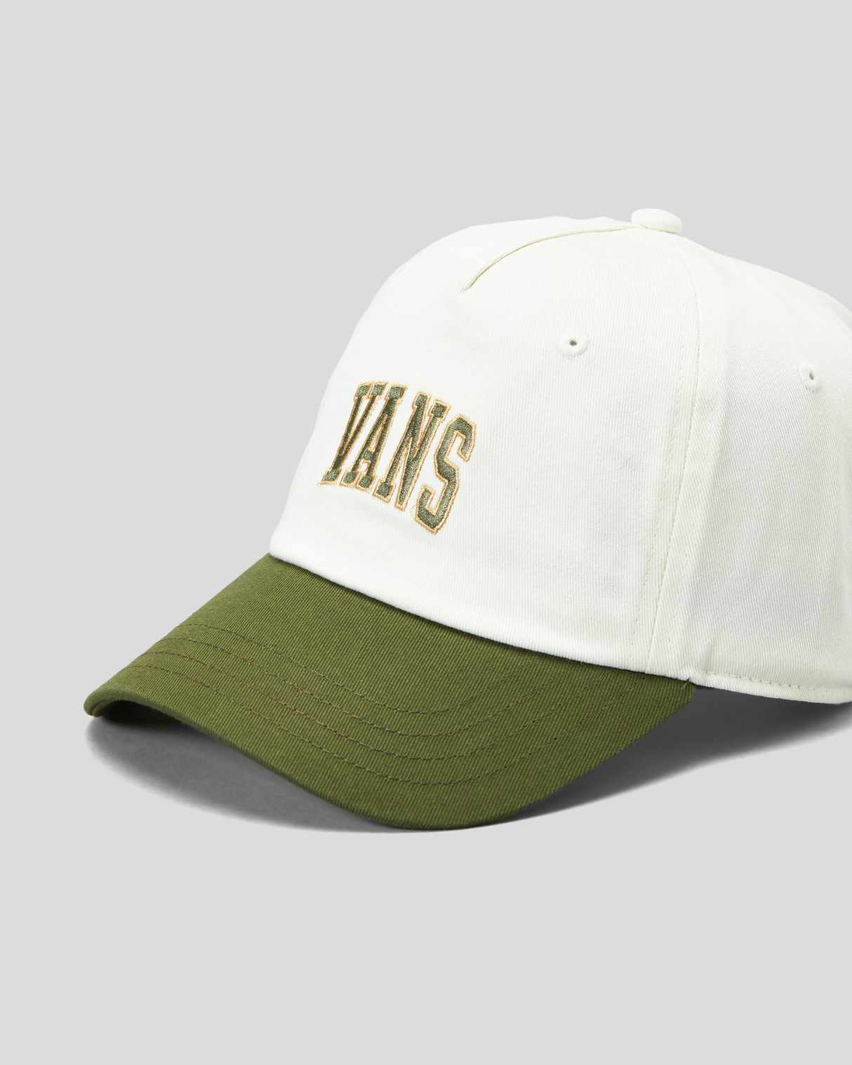 Vans The Campus Baseball Cap in Marshmellow/Dark Green