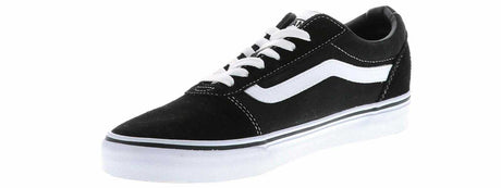 Vans Mens Ward Suede Canvas Sneakers Shoes - Black/White
