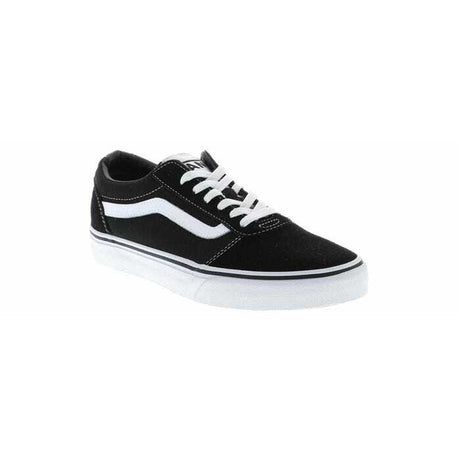 Vans Mens Ward Suede Canvas Sneakers Shoes - Black/White