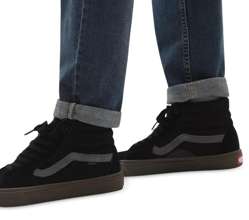 Vans Mens BMX SK8-HI High Top Sneakers - Black/Dark Gum (Casual Skateboard Shoes)