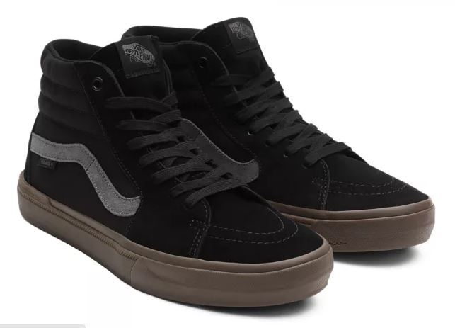 Vans Mens BMX SK8-HI High Top Sneakers - Black/Dark Gum (Casual Skateboard Shoes)