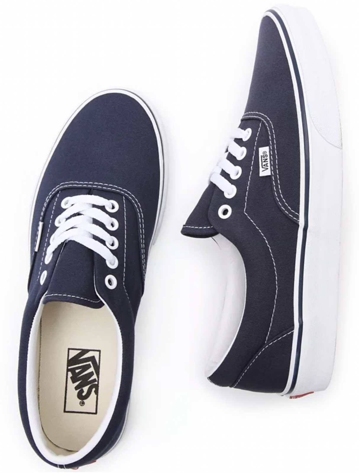 Vans Mens Era Canvas Shoes - Navy (Casual Skateboard Sneakers)